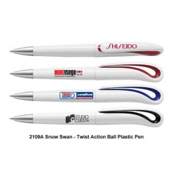 2109A Snow Swan - Twist Action Ball Plastic Pen, Promotional Gifts, Promotional Gift, Singapore